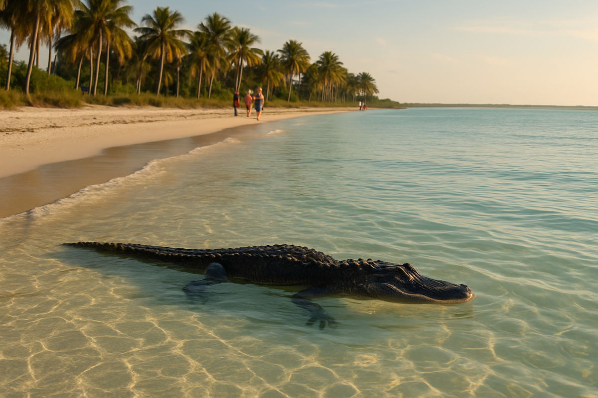 Five-Foot Gator Spotted Swimming Near Sanibel Beachgoers