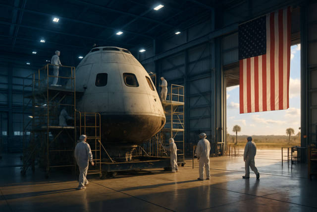 Artemis III Orion Spacecraft Takes Shape at Kennedy Space Center