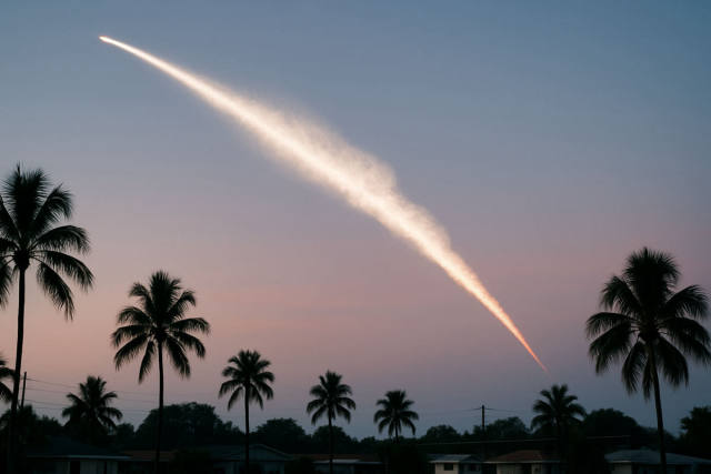 SpaceX Launch Creates Glowing Dawn Display Over South Florida