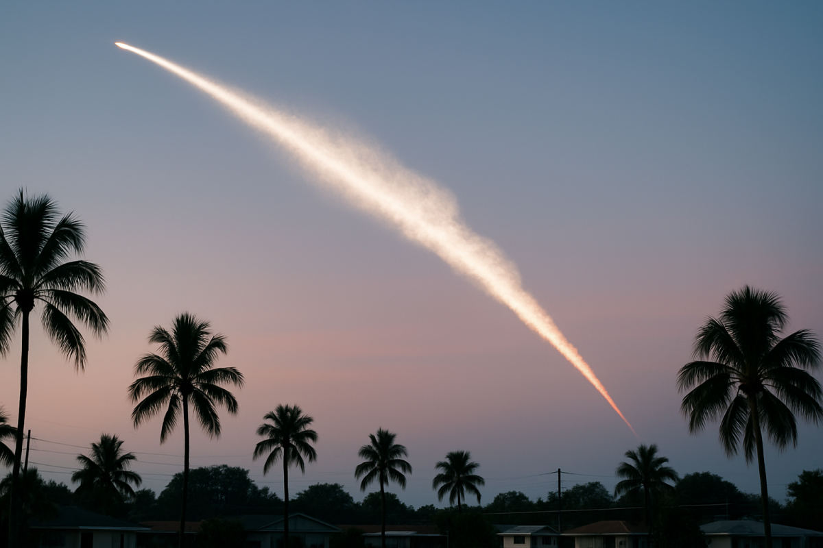 SpaceX Launch Creates Glowing Dawn Display Over South Florida