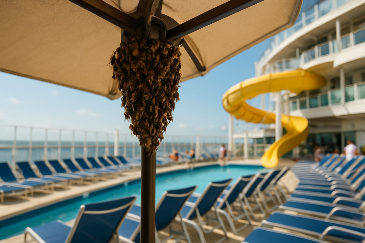 Bee Swarm Spotted on Utopia of the Seas in Port Canaveral