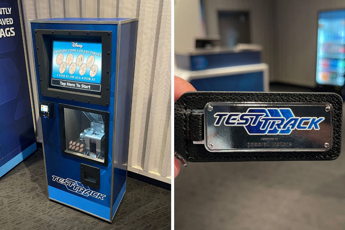 New Test Track Pressed Pennies and Keychain Debut at EPCOT
