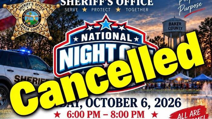 Weather Cancels Several Northeast Florida National Night Out Events
