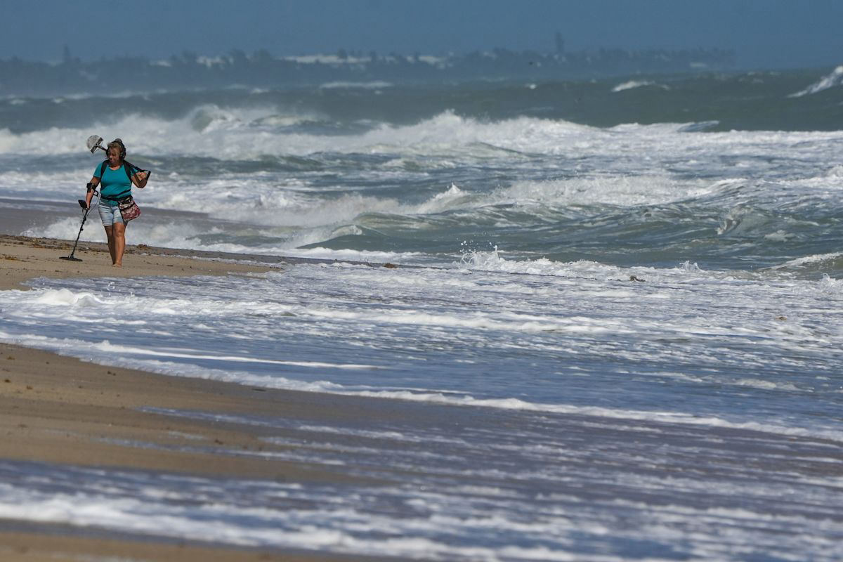 King Tide and Wind Stir Dangerous Surf on Treasure Coast