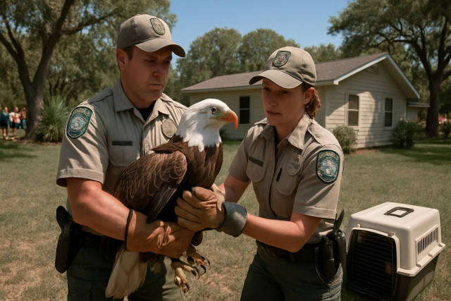 Bald Eagle Rescued From Fanning Springs Yard