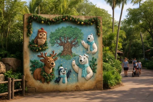 Disney’s Animal Kingdom Holiday Photo Spot Featured in Puzzle