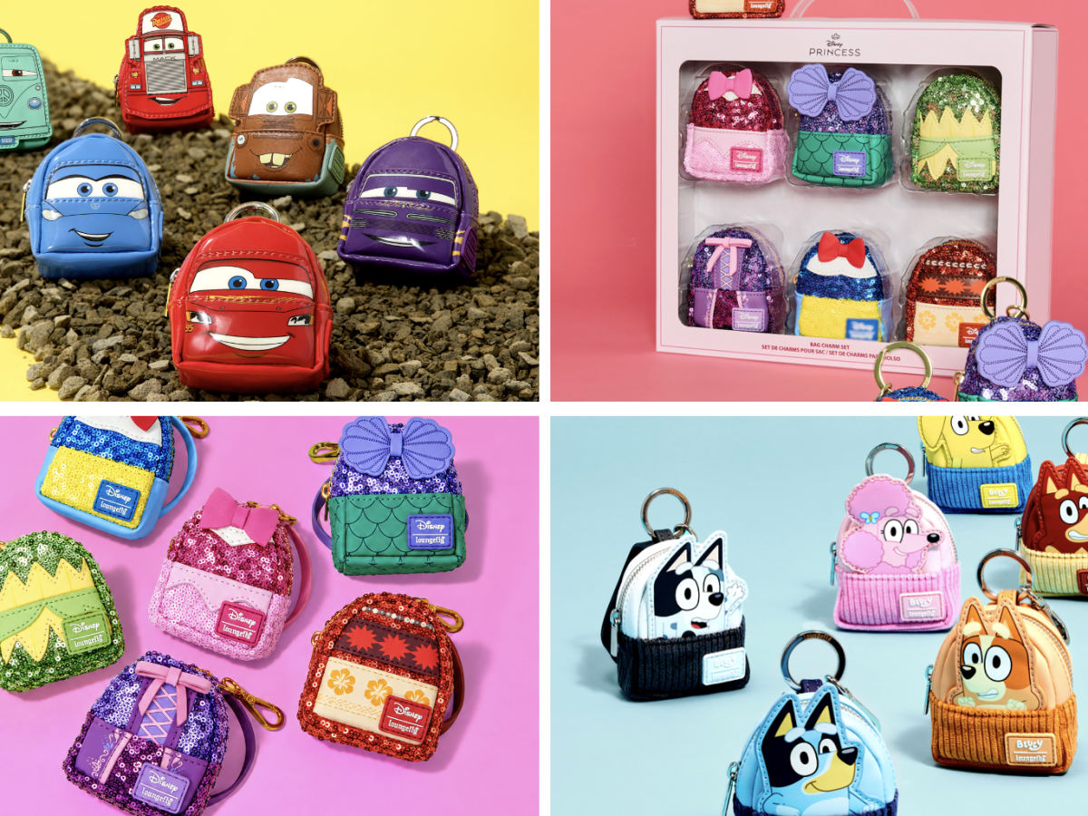Loungefly Adds Disney, Cars and Bluey Backpack Charms