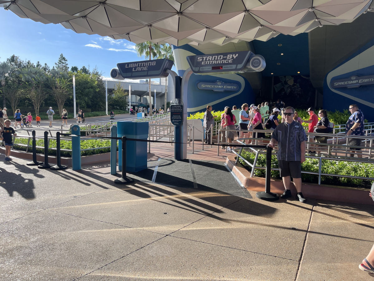 Spaceship Earth Queue Rerouted at EPCOT Due to Leak