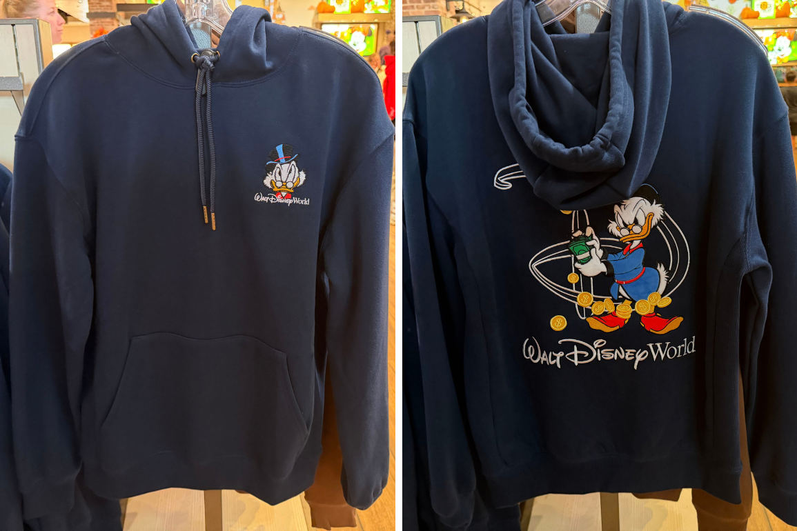 Scrooge McDuck Hoodie Arrives at Disney Springs