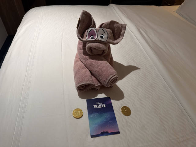 Pua Towel Animal Appears on Disney Believe Media Cruise