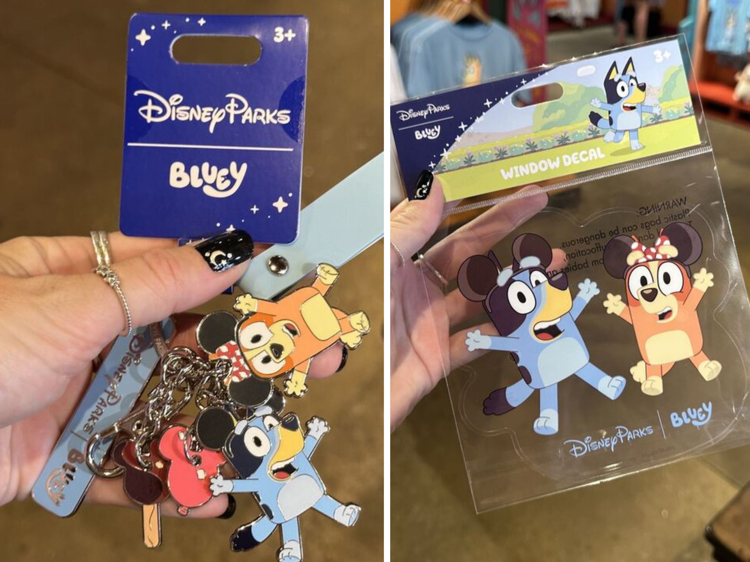 Bluey and Bingo Decal & Keychain Land at Animal Kingdom