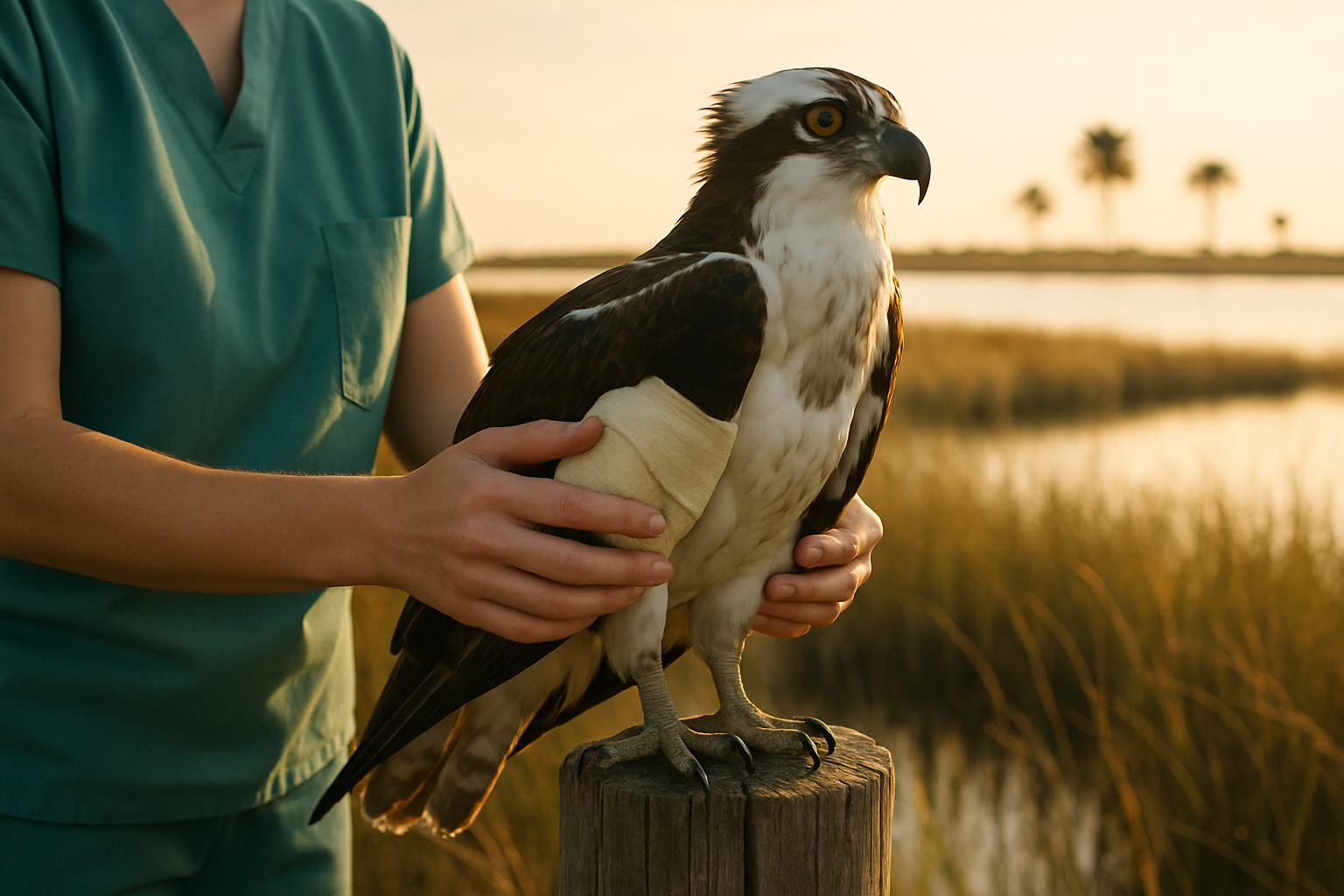 Burned Osprey Found at Cape Canaveral Is on the Mend