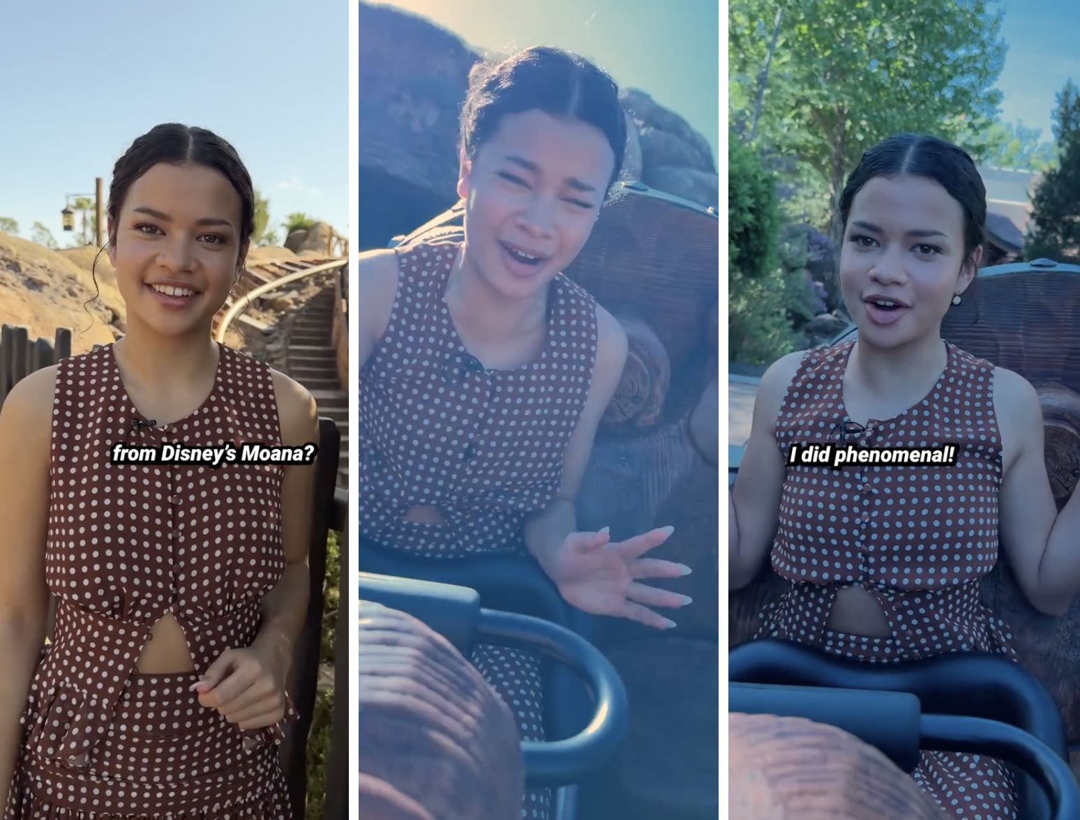 Moana Star Fails to Keep Cool on Seven Dwarfs Mine Train