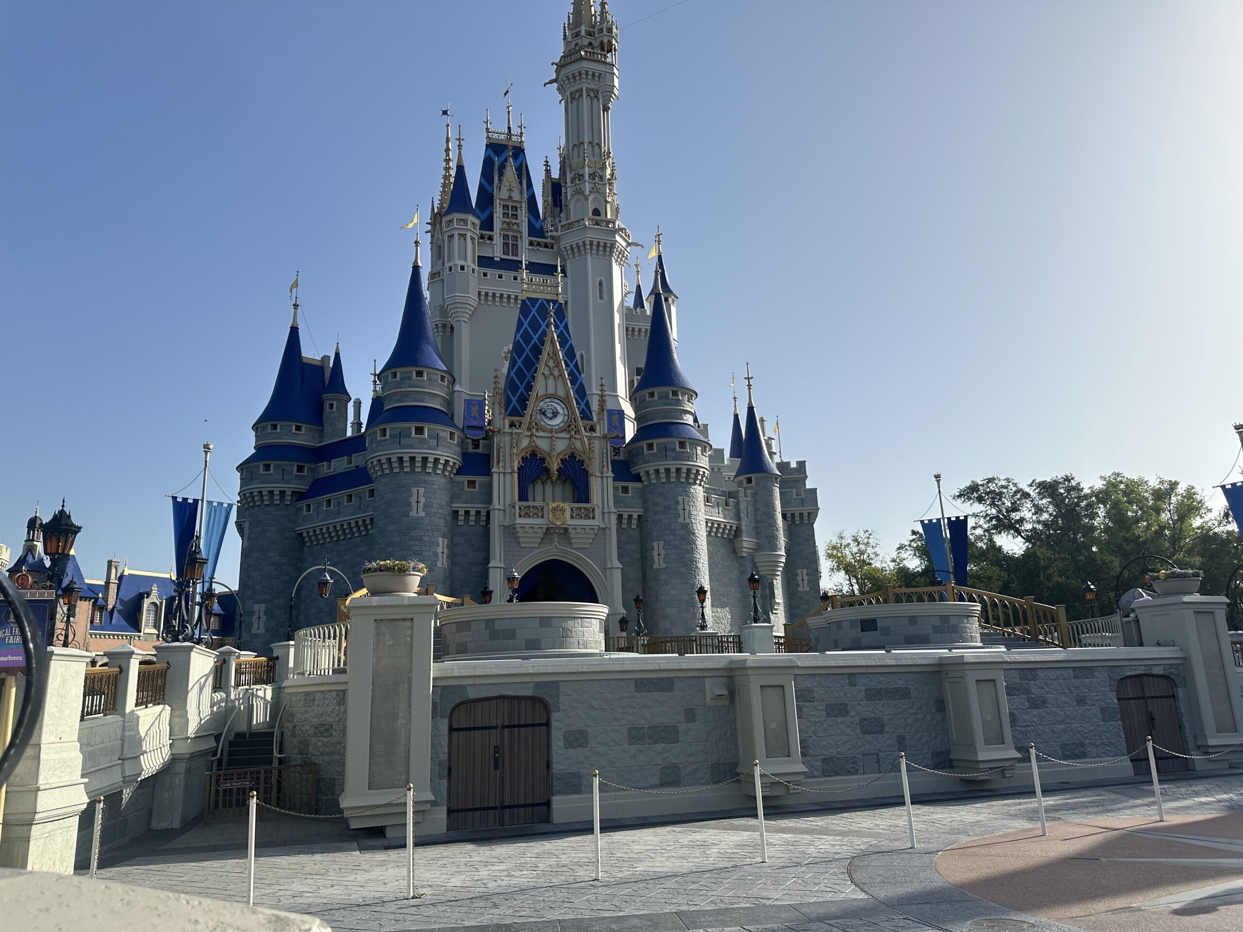 Cinderella Castle Stage Gets a Fresh Coat of Paint