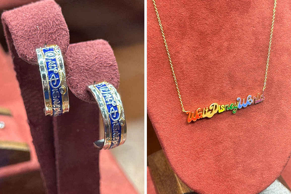 CRISLU Adds Disney Marquee Earrings & Rainbow Necklace to Magic Kingdom