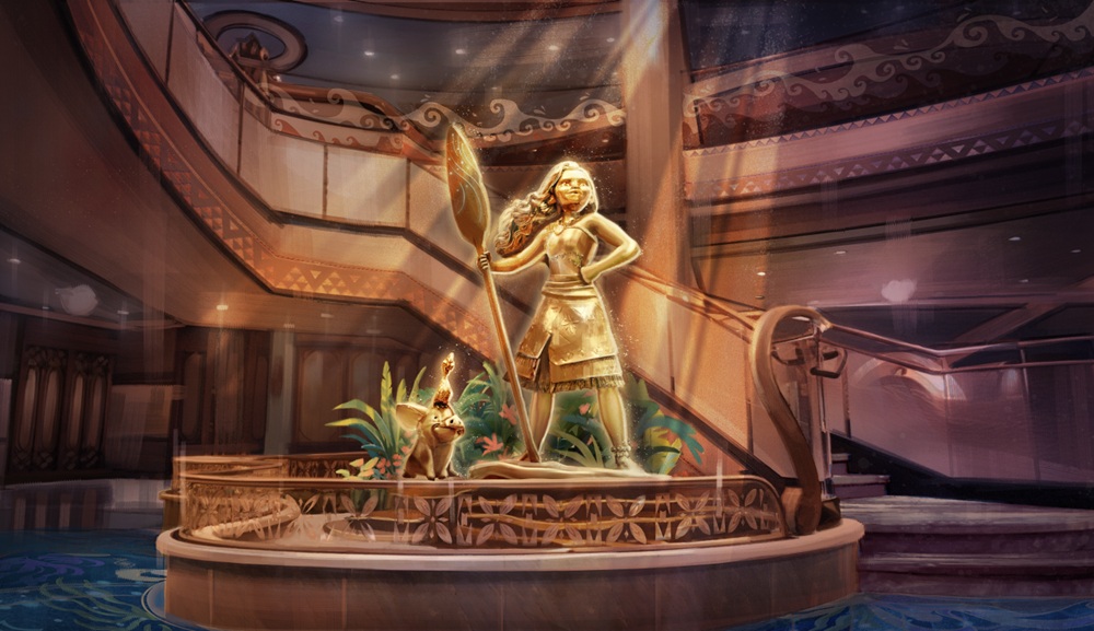 Disney Cruise Line Reveals Disney Believe's Moana Grand Hall and Toy Story Stern