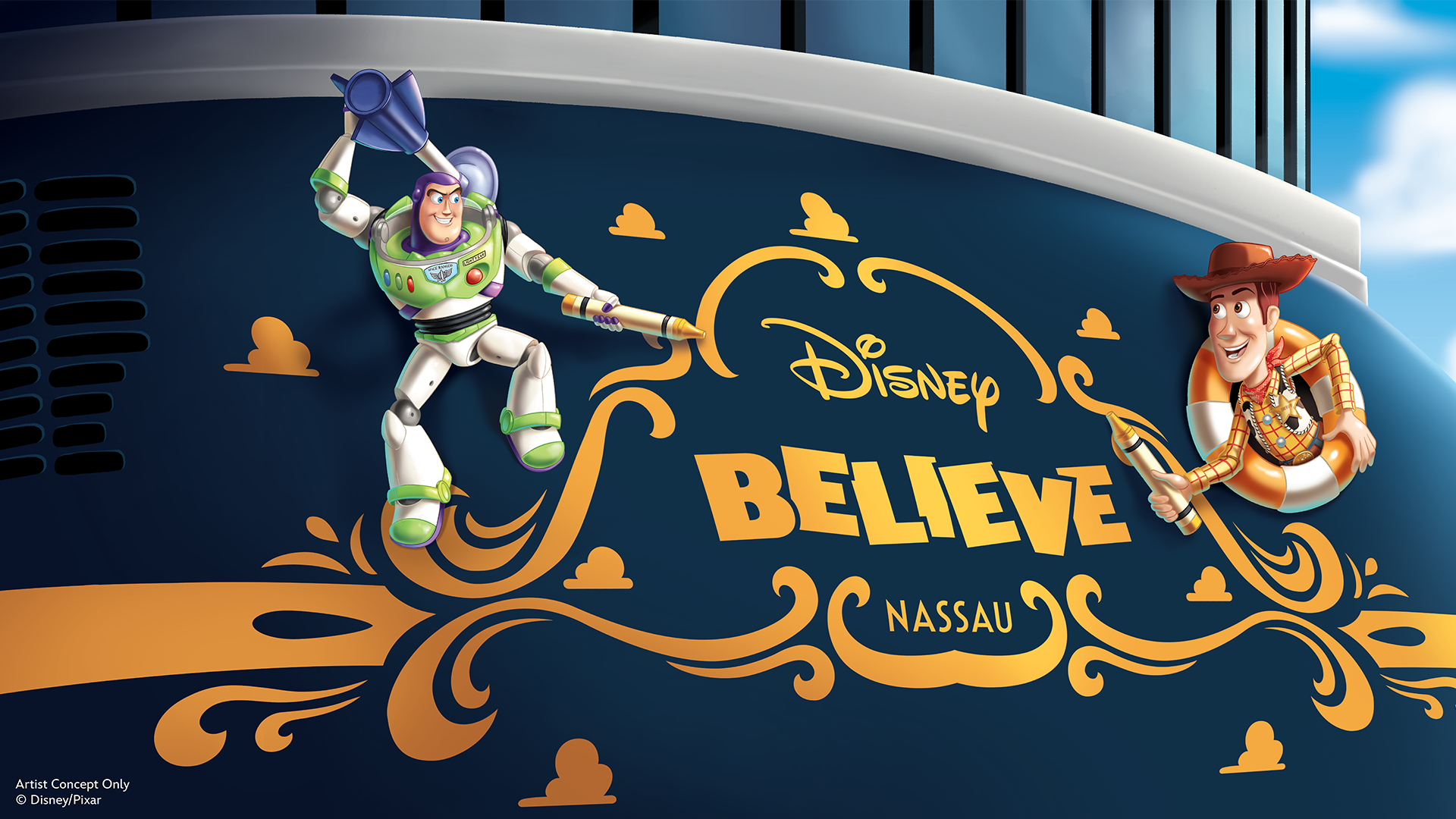 Disney Believe's Grand Hall, Bow and Stern Designs Revealed