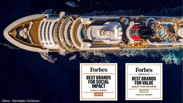 Disney Cruise Line Leads Cruise Industry on Forbes 2026 Best Brands Lists