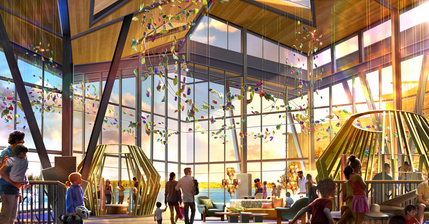 Disney Lakeshore Lodge Unveils Lobby, Dining, and Fireworks Lounge