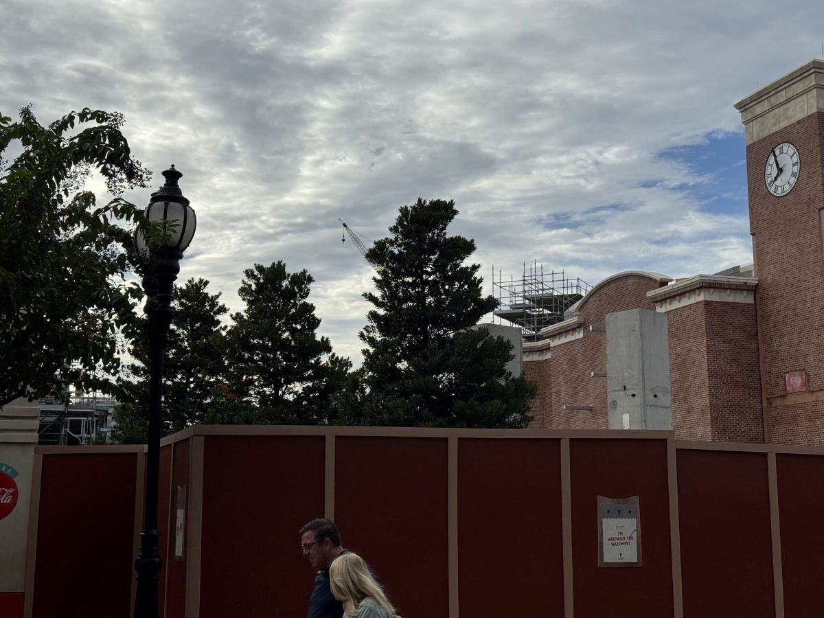 Trees and Brickwork Appear at Disney’s Monstropolis Site