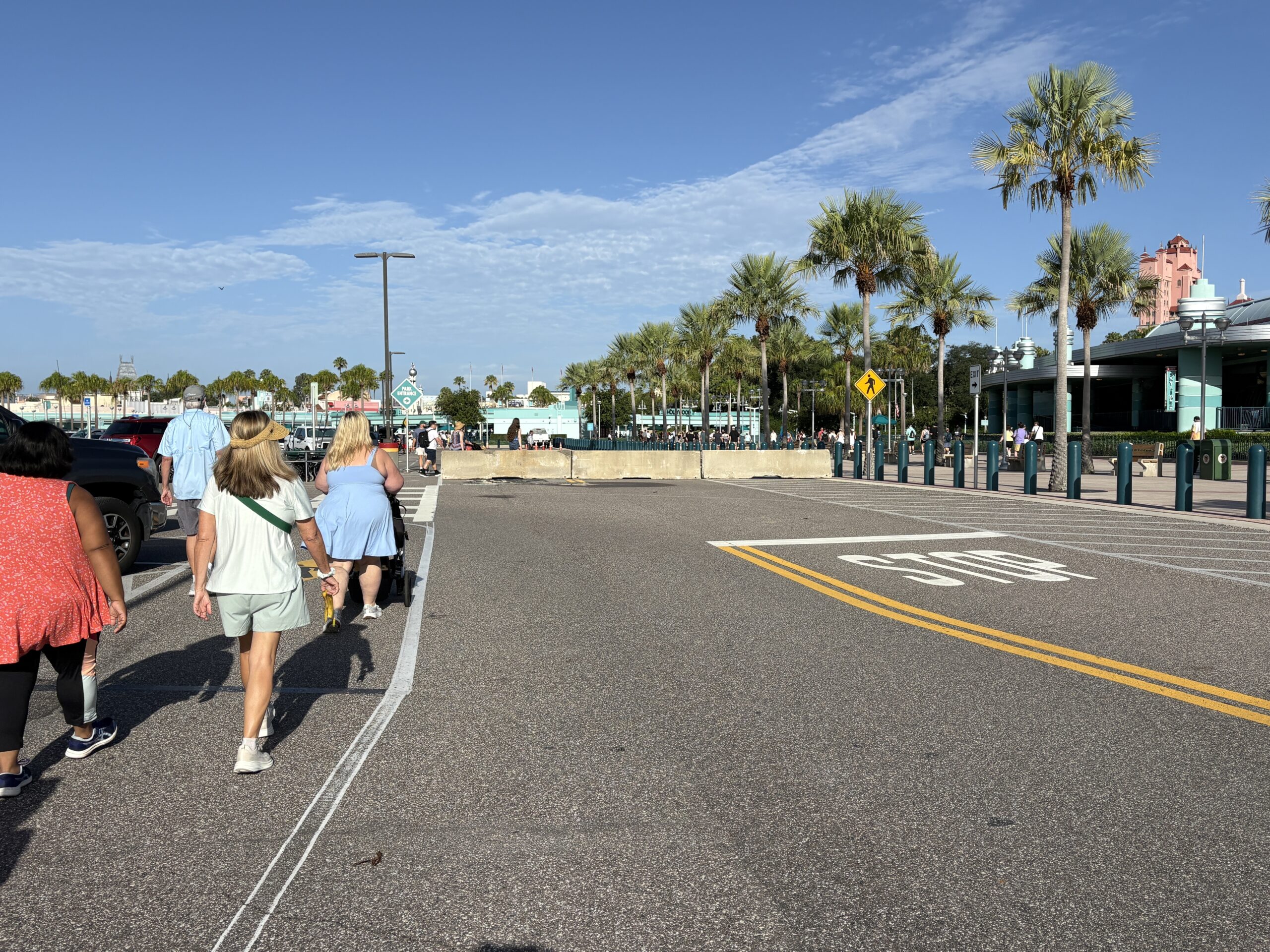 Hollywood Studios Gets Concrete Barriers at Parking Lot Entrance