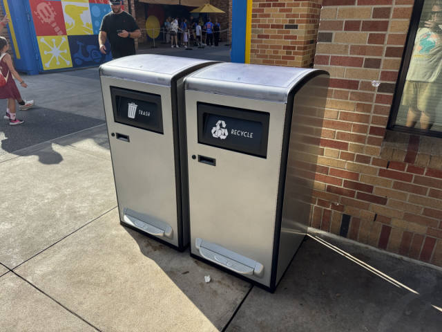Gray Solar Trash Cans Roll Out at Hollywood Studios
