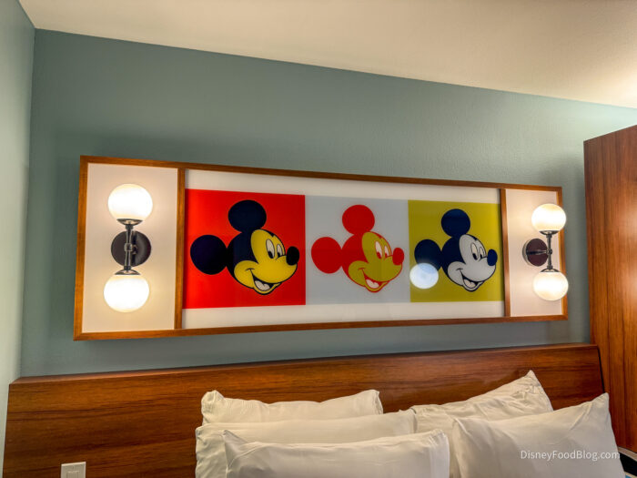 Pop Century's Refreshed Rooms Get New Floors, Chairs, and a Mickey Curtain