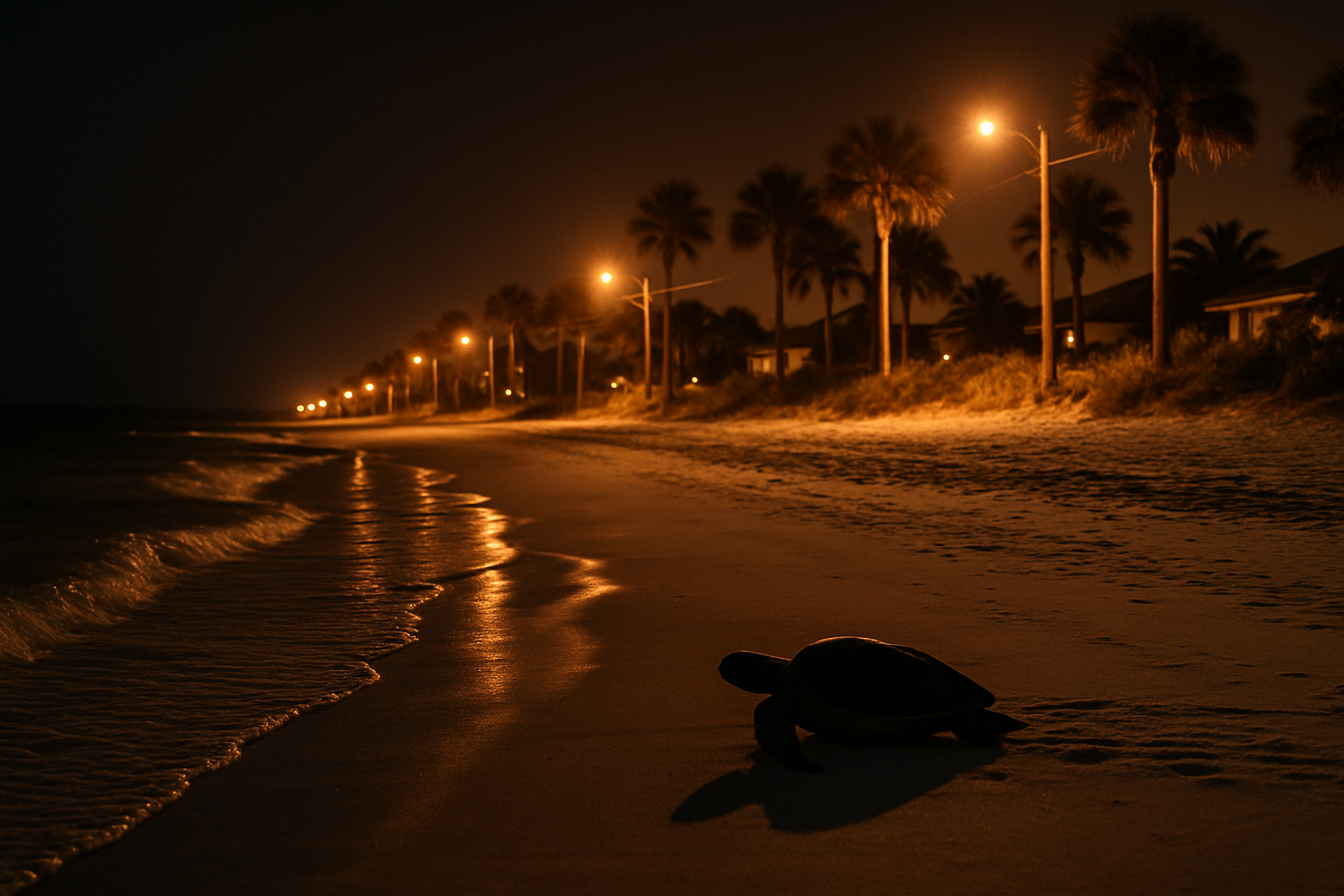 Amber Streetlights Are Helping Gulf Coast Sea Turtles Survive