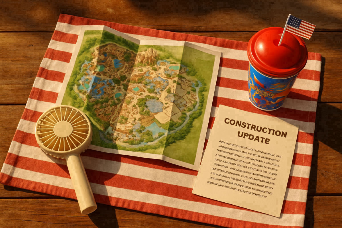 EPCOT's American Adventure Pavilion Gets Wider Construction Barriers