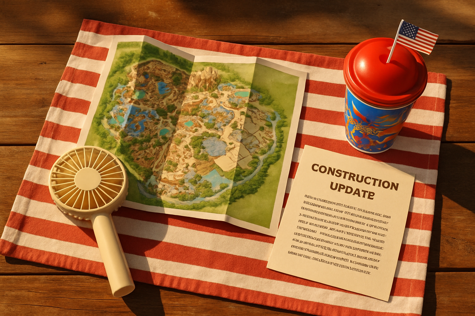 EPCOT's American Adventure Pavilion Gets Wider Construction Barriers