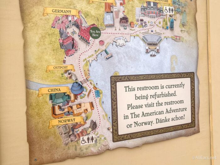 EPCOT's Germany Pavilion Bathrooms All Closed at Once