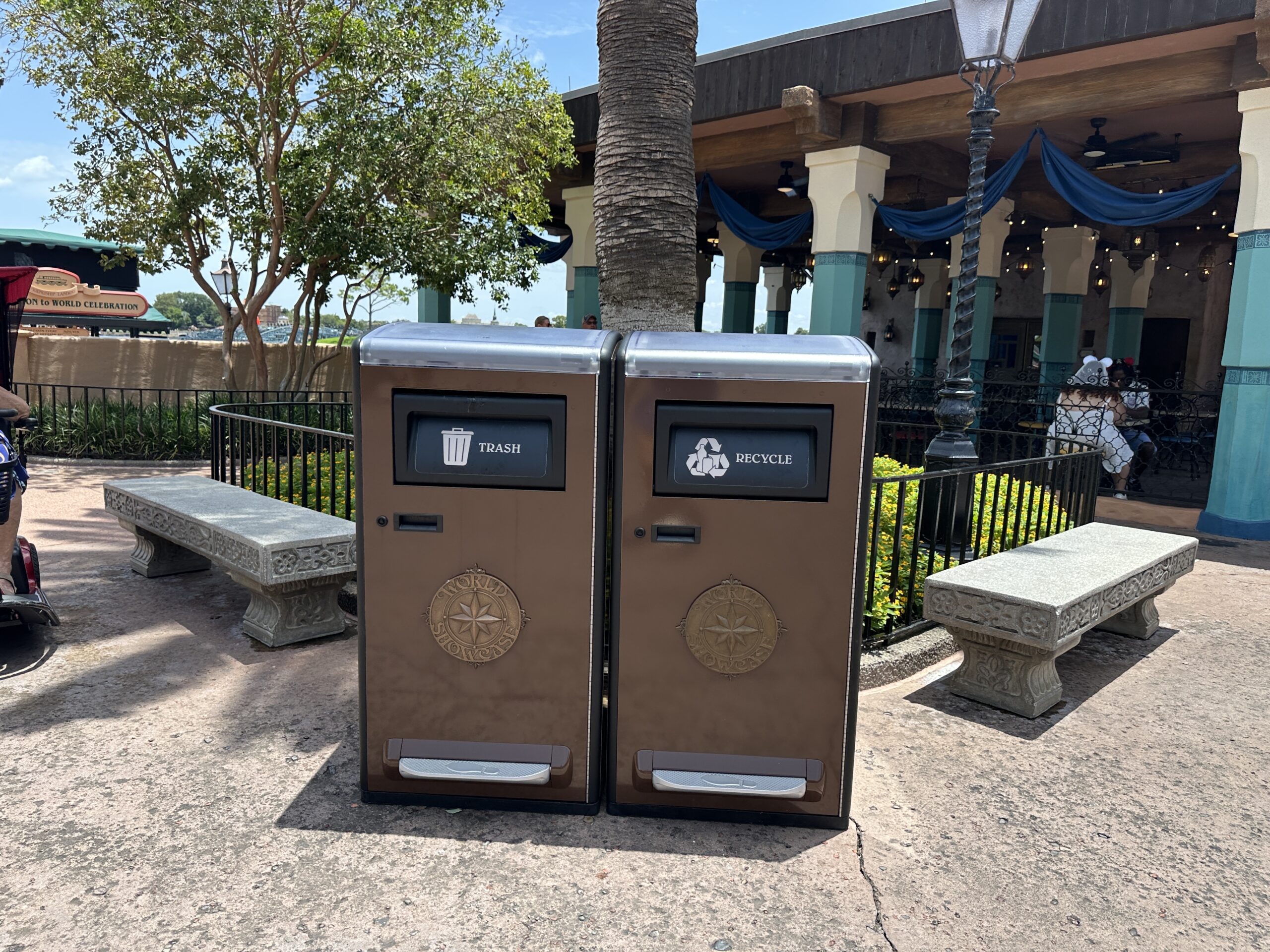 Solar-Powered Trash Cans Roll Into EPCOT's Morocco Pavilion