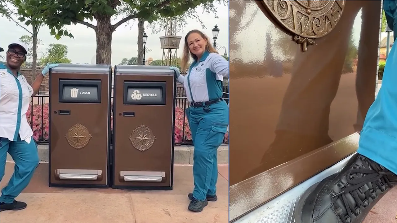 EPCOT's Solar Trash Cans End the Trash-Can Table Tradition