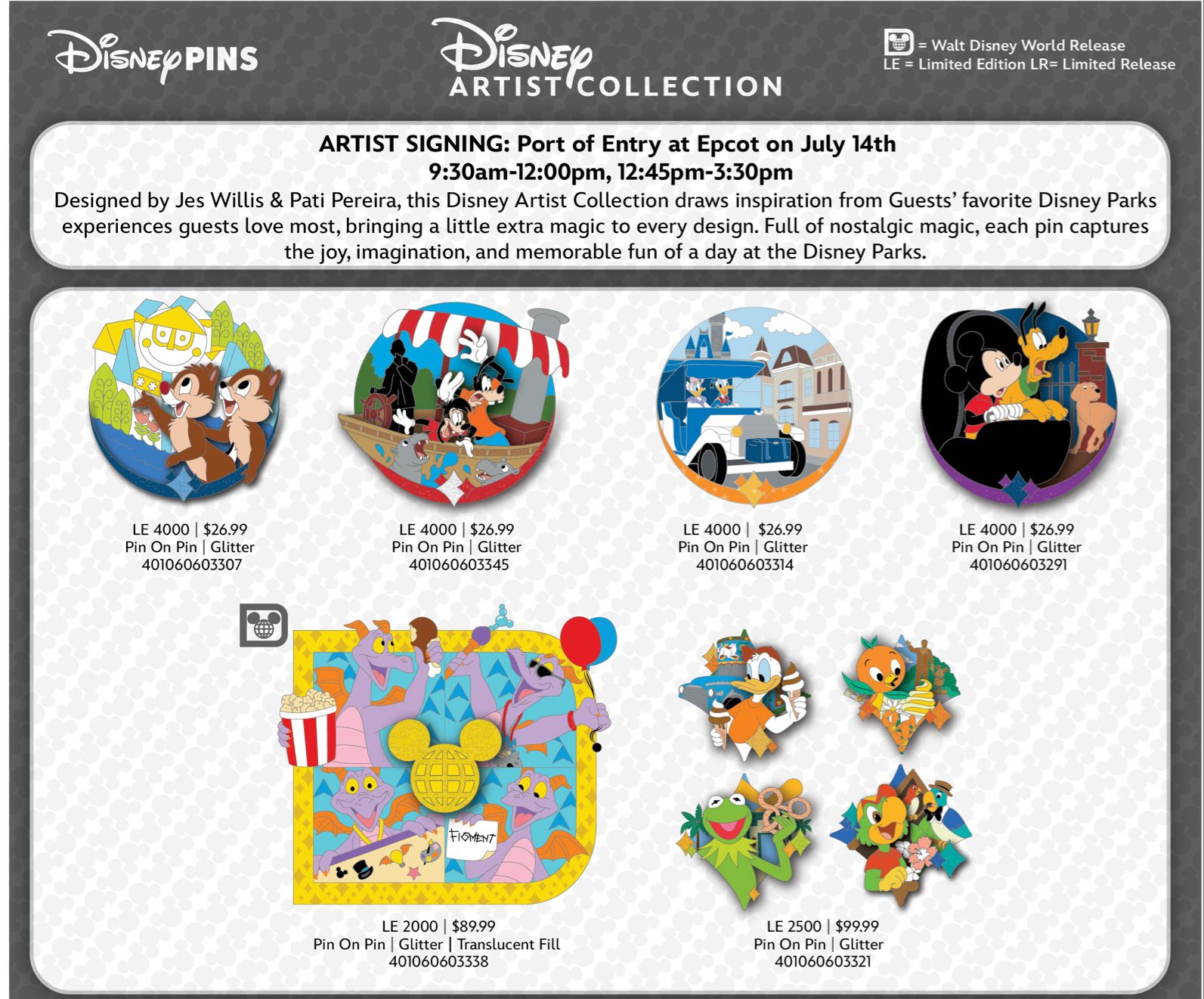EPCOT Pin Tuesday Features Artist Signing Next Week