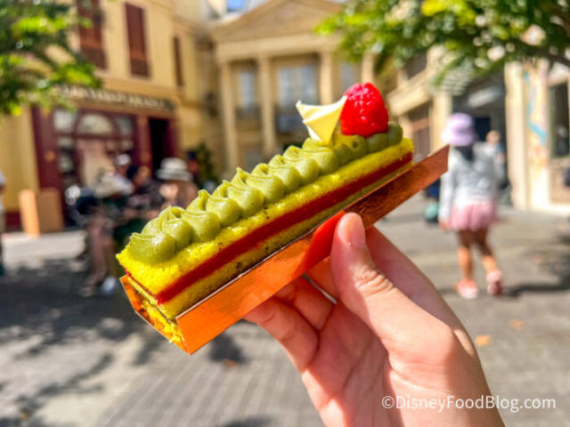 EPCOT’s France Pavilion Adds Pistachio Raspberry Cake