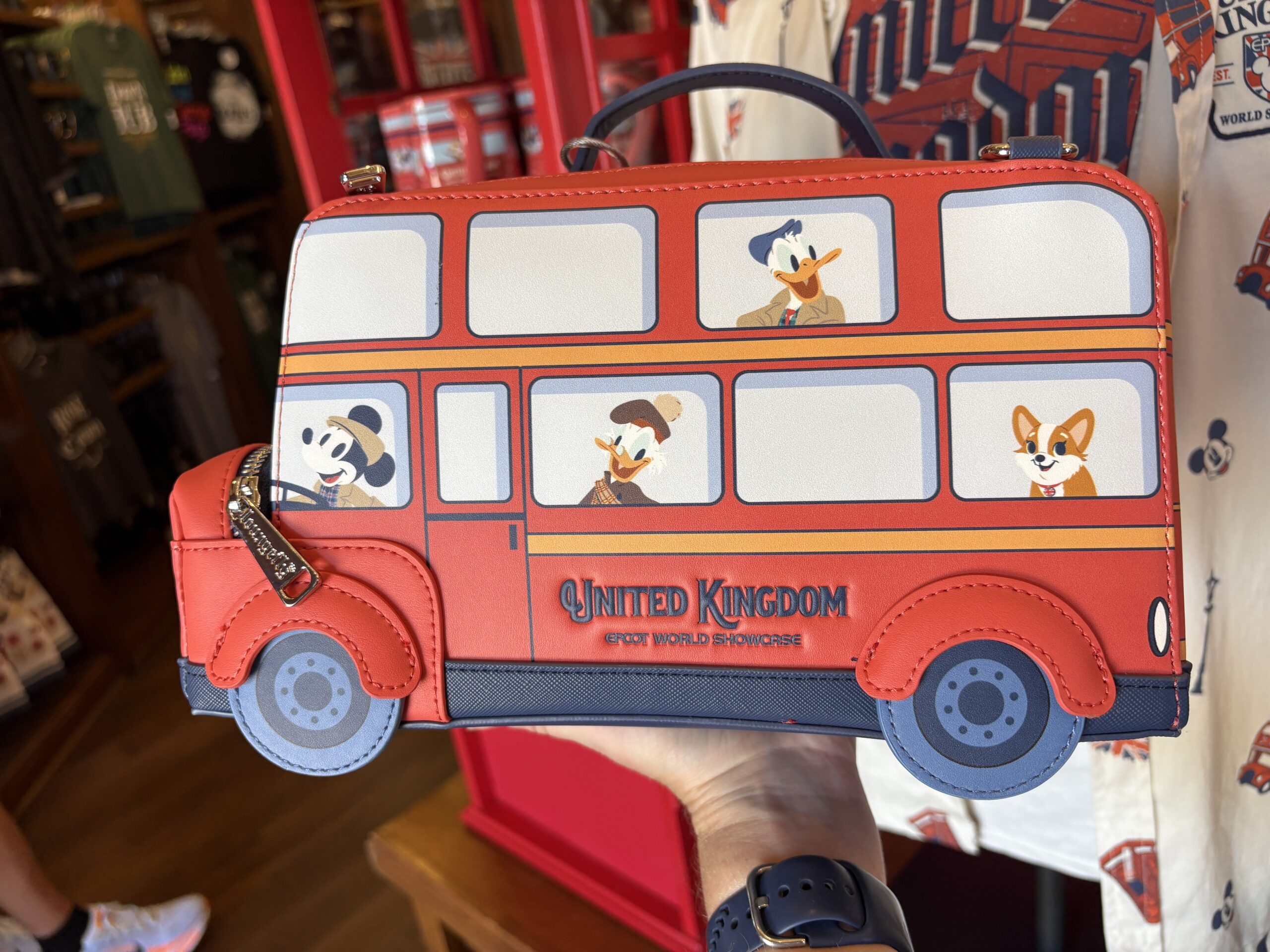 A Red Double-Decker Bus Loungefly Bag Has Rolled Into EPCOT