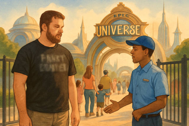 Guest Says Epic Universe Denied Entry Over Profane Shirt