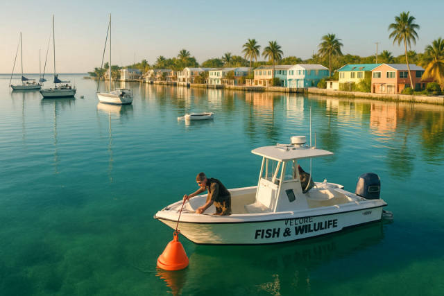 FWC Installing Anchoring Markers in Key Florida Keys Harbors
