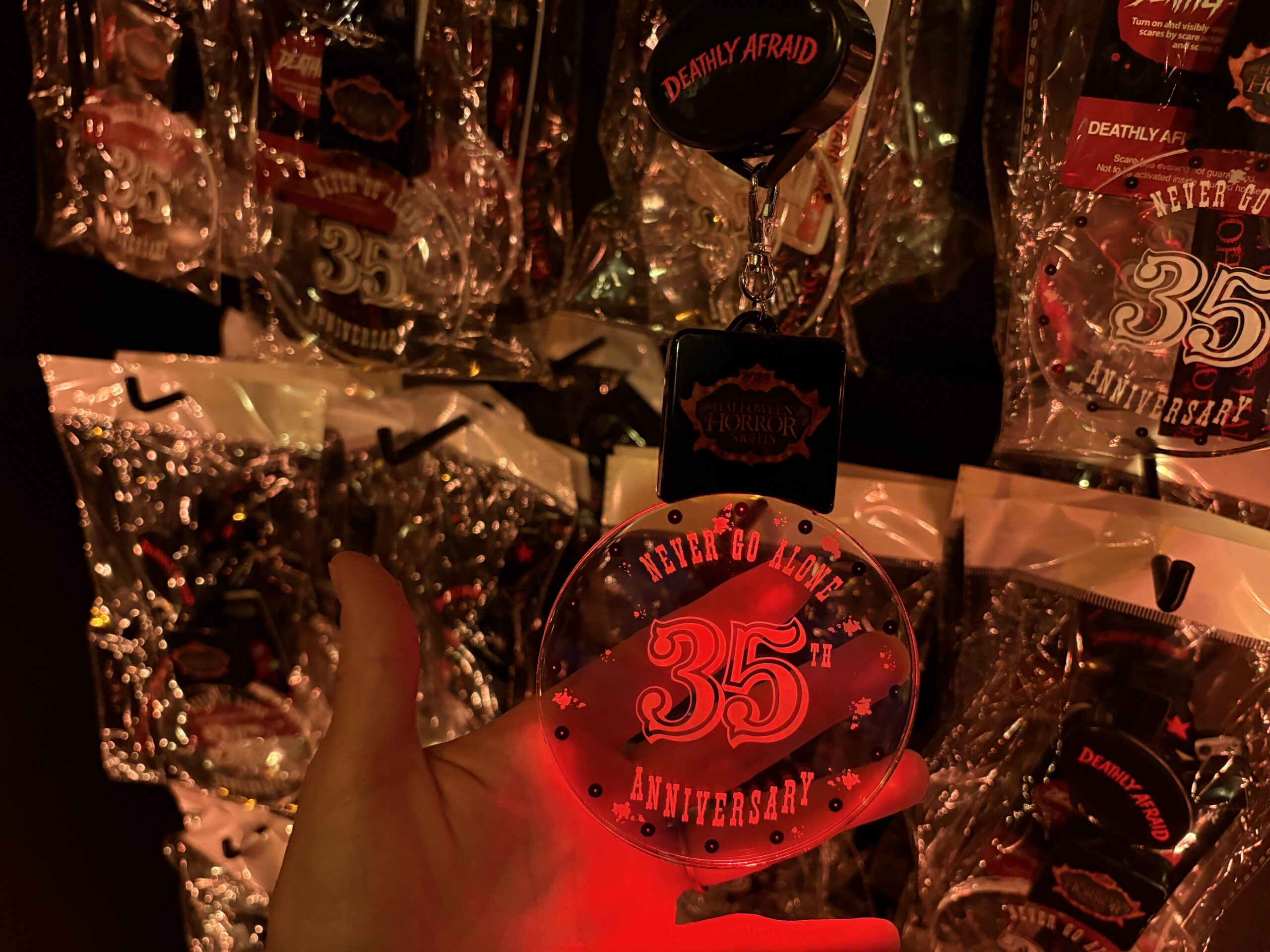 HHN 35's 'Deathly Afraid' Necklace Lets Nervous Guests Signal Scare-Free