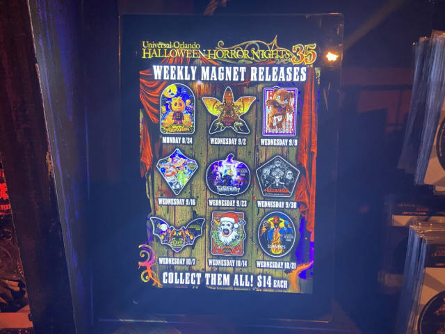 Halloween Horror Nights 35 Weekly Magnet Lineup Grows