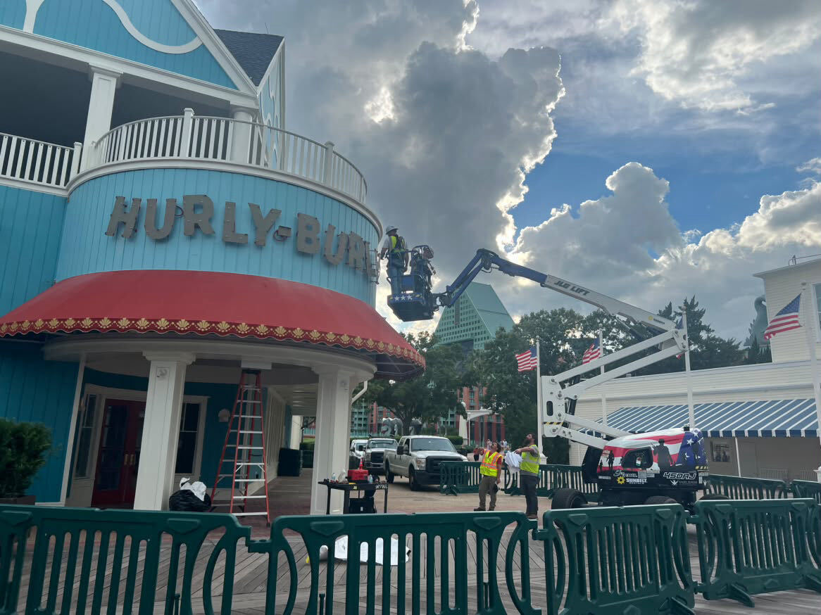 Hurly-Burly Jazz Club Sign Goes Up at Disney's BoardWalk
