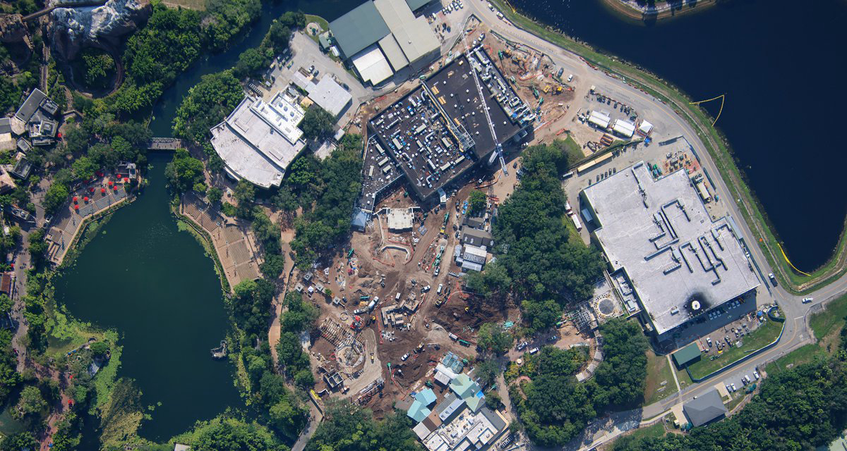 Indiana Jones Temple Steel Frame Rising at Animal Kingdom