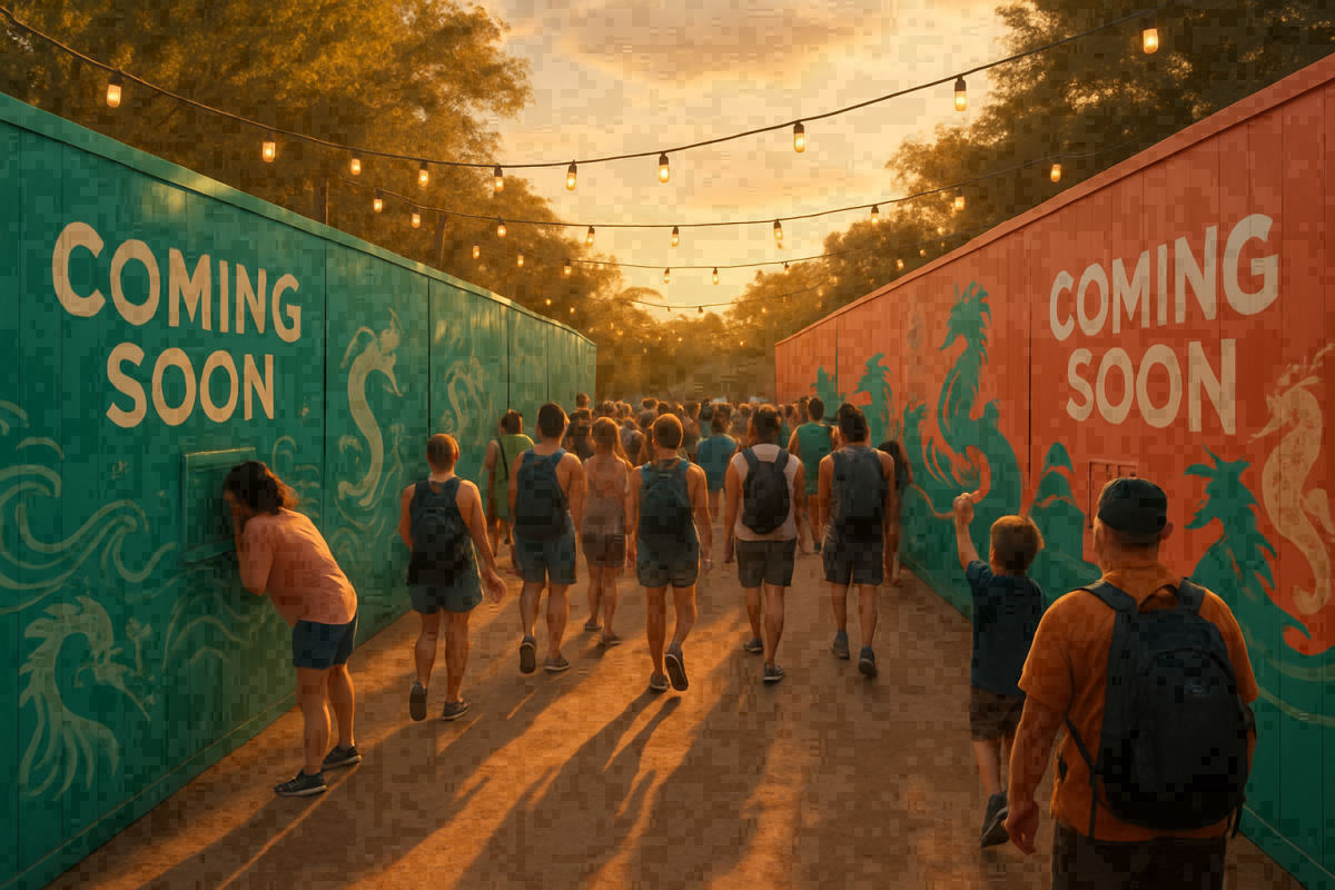 Islands of Adventure Entry Gets Construction Walls as Lost Continent Falls