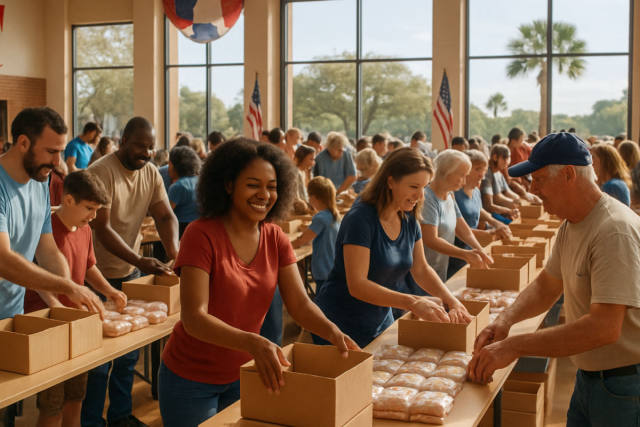 Jacksonville Volunteers Pack 340,992 Meals on 9/11