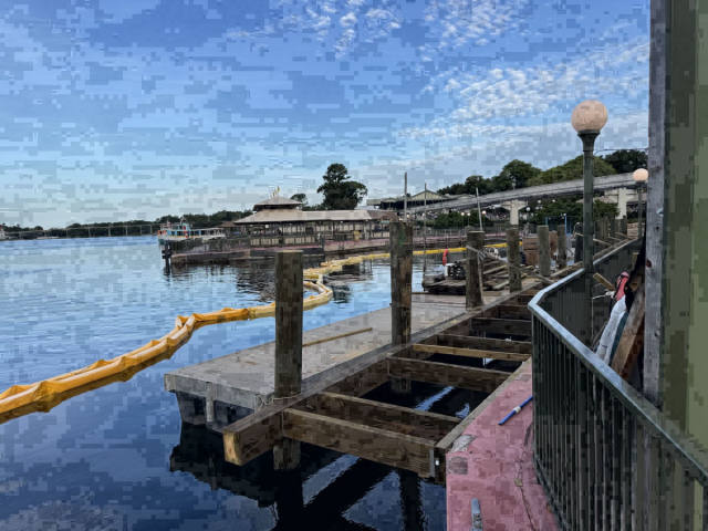 Magic Kingdom Ferry Dock Takes Shape With New Timber Pillars