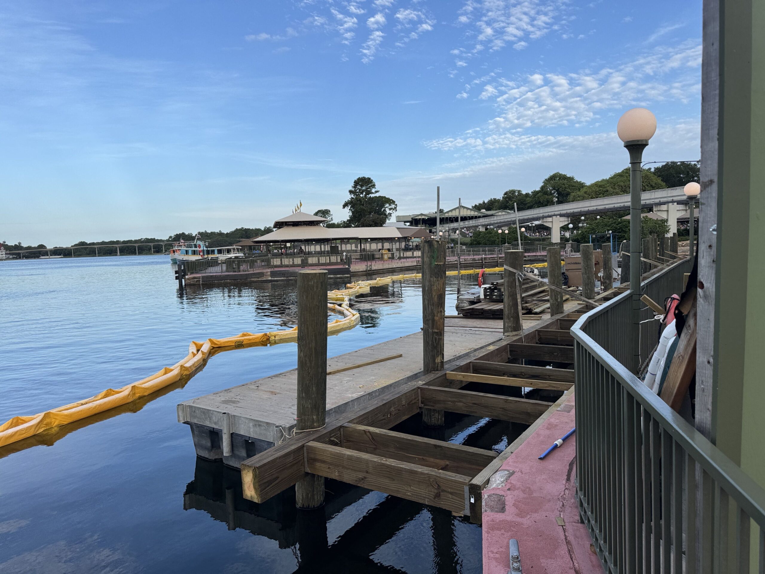 Magic Kingdom Ferry Dock Takes Shape With New Timber Pillars