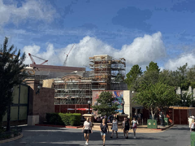 Monstropolis Clock Tower Gets a Fresh Paint Job at Hollywood Studios