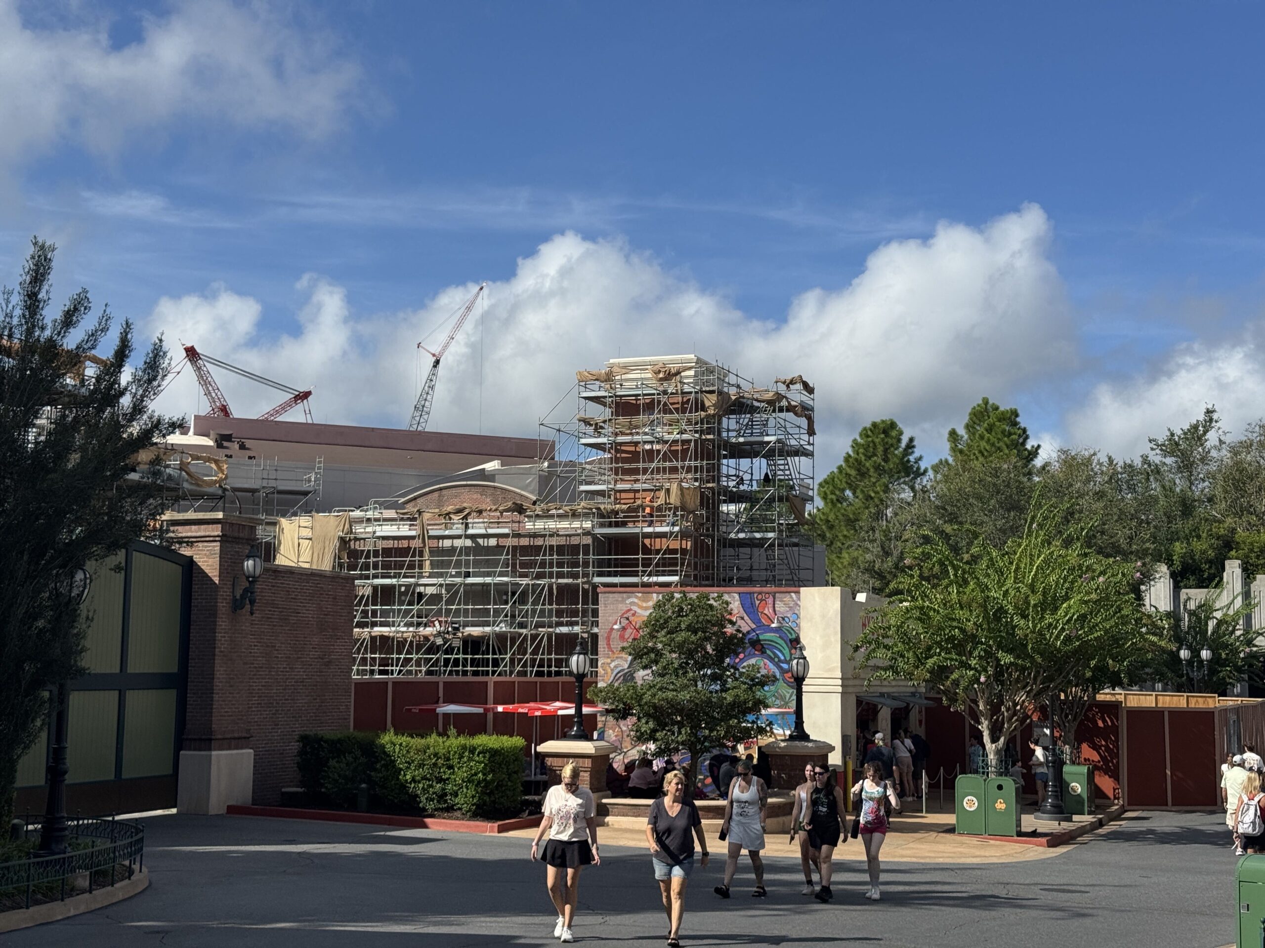Monstropolis Clock Tower Gets a Fresh Paint Job at Hollywood Studios