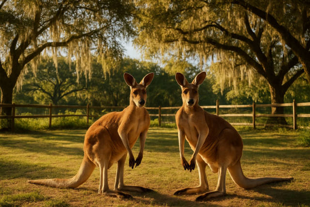 Two Red Kangaroos Join North Florida Wildlife Center