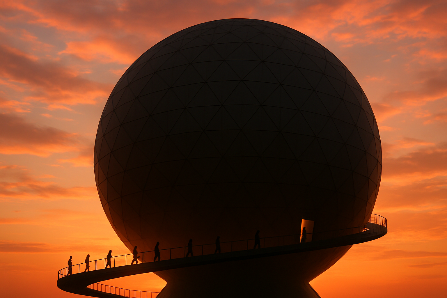 Guests Walk Through Spaceship Earth After EPCOT Evacuation